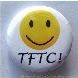 TFTC Big Smile Geocaching Button