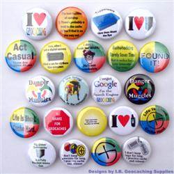 Popular Geocaching Button Set - Various Designs