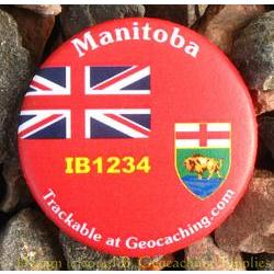 Canadian Provinces Trackable Button - Manitoba