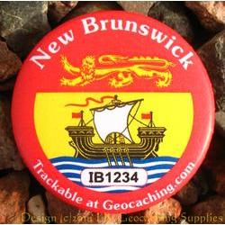 Canadian Provinces Trackable Button - New Brunswick