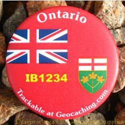 Canadian Provinces Trackable Button - Ontario
