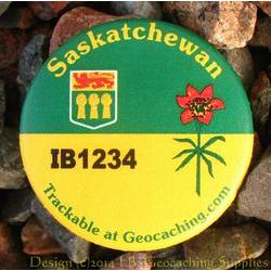 Canadian Provinces Trackable Button - Saskatchewan