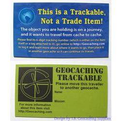 Geocaching Trackable info Card
