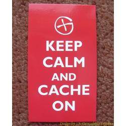 Keep Calm and Cache On Card (Geocaching G)