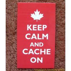Keep Calm and Cache On Card (Maple Leaf)