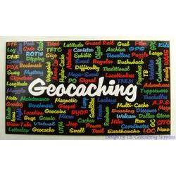 Geocaching Word Cloud Card