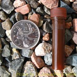 Plastic 0.5ml Brown Nano Geocache Container with O-Ring Cap