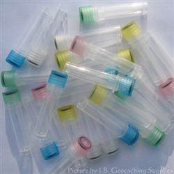Plastic 2ml Nano Geocache Containers with O-Ring Cap