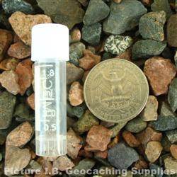 Plastic 2ml Nano Geocache Container with White Cap and O-Ring
