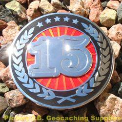 15 Years of Geocaching - Nickel R&B Geocoin