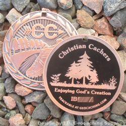 Christian Cachers - Enjoying God's Creation - Antique Bronze Version