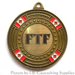 FTF (First to Find) Canada Flag Geomedal Geocoin