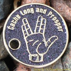 Cache Long and Prosper PathTag - Nickel Glitter Version