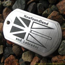 Canadian Provinces - Newfoundland and Labrador Flag Trackable Dog Tag