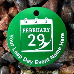 Leap Day Event Trackable Round Tag
