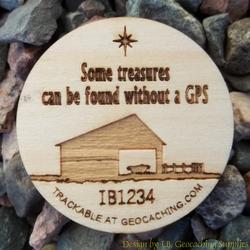 Christmas Stable - 1-Sided Trackable Wooden Nickel