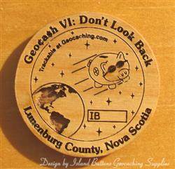 Geocash VI Event - 1-Sided Trackable Wooden Nickel