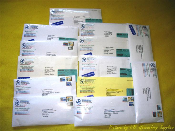 [Envelopes ready to mail]