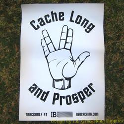 Cache Trek - Cache Long and Prosper Large Trackable Banner