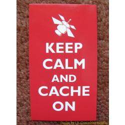 Keep Calm and Cache On Card (Satellite)