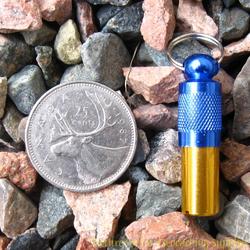 Tiny Long Bison Tube - Metal (Blue and Yellow)