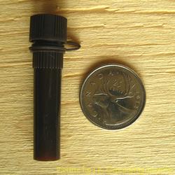 Plastic 1.5ml Brown Nano Geocache Container with O-Ring Cap