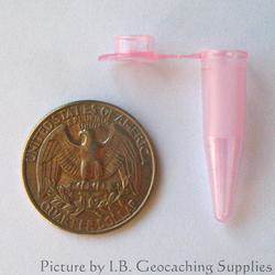 Pink Plastic 0.6ml Nano Geocache Container