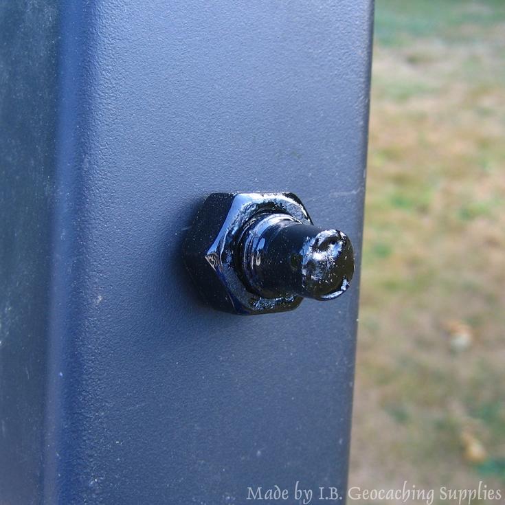 Grey Magnetic Fake Bolt End Geocache Container 
