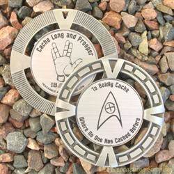 Muggles Danger Trackable Geomedal Geocoin Ant. Silver Colour 
