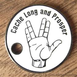 Cache Long and Prosper PathTag - Black Nickel Glow Version