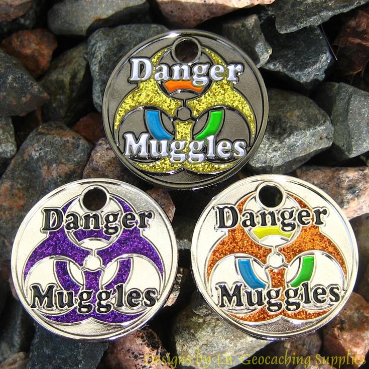 PathTags - Danger Muggles PathTag (Nickel Glitter Version)