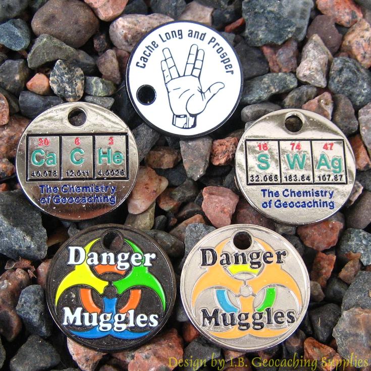 Geocaching GeoCoin PathTag Logo Pince à cravate, Métal