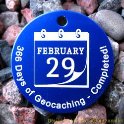 366 Days of Geocaching Round Tag